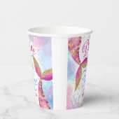 Duik in Vijf Meisje Roze 5e Verjaardag Papieren Bekers (Rechts)