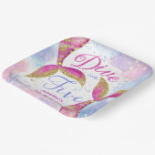 Duik in Vijf Meisje Roze 5e Verjaardag Papieren Bordje (Gebogen)