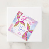 Duik in Vijf Meisjes Roze Zeemeermin 5e Verjaardag Bedankjes Labels (In situ)