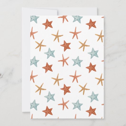 Duik in vijf onder het Zee Shark Birthday Party Kaart (Achterkant)