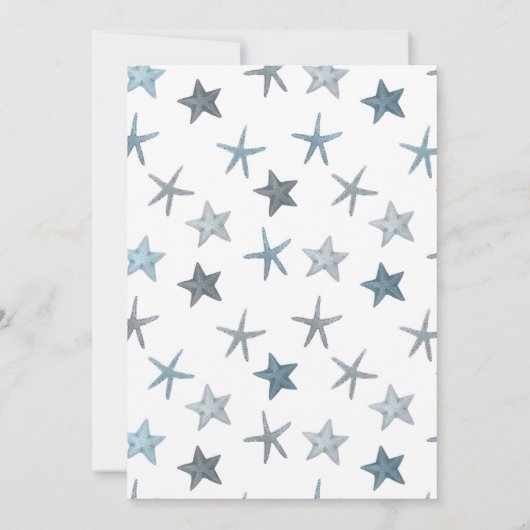 Duik in vijf onder het Zee Shark Birthday Party Kaart (Achterkant)