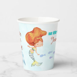 Duik in vijf Oranje zeemeerminmeisjes 5e verjaarda Papieren Bekers