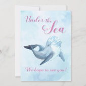 Duik in vijf Paarse zeemeermin meisjes 5e verjaard Kaart (Achterkant)