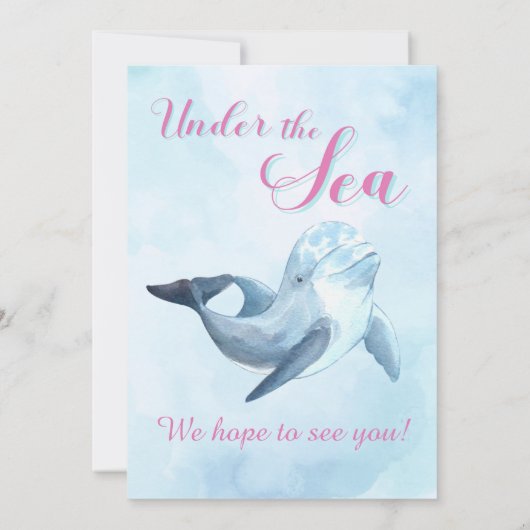 Duik in vijf Paarse zeemeermin meisjes 5e verjaard Kaart (Achterkant)