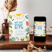 Duik in Vijf Retro Verjaardag Uitnodiging