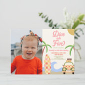 Duik in vijf Surven Afbeelding 5e verjaardagsfeest Kaart (Staand voorkant)