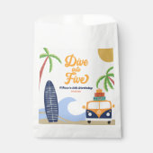 Duik in vijf Surven blauw 5e verjaardagsfeest Bedankzakje (Voorkant)