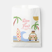 Duik in vijf Surven Roze 5e verjaardagsfeest Bedankzakje (Voorkant)