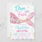 Duik in vijf uitnodigingen, zeemeermin Bash onder  Kaart (Voorkant)