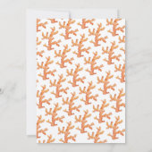 Duik in vijf verjaardagsuitnodiging onder het Zee Kaart (Achterkant)