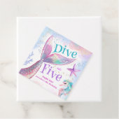 Duik in Vijf Zeemeermin 5e Verjaardag Bedankjes Labels (In situ)