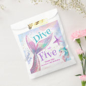 Duik in Vijf Zeemeermin 5e Verjaardag Bedankzakje (Gezegeld)