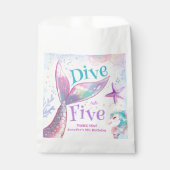 Duik in Vijf Zeemeermin 5e Verjaardag Bedankzakje (Voorkant)