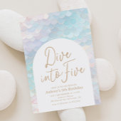 Duik in Vijf Zeemeermin 5e Verjaardag Kaart