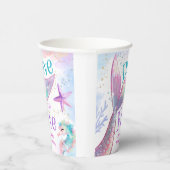 Duik in vijf zeemeermin 5e verjaardag papieren bek bekers (Rechts)