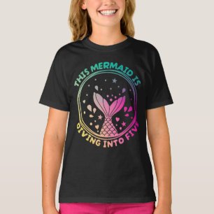 Duik in Vijf Zeemeermin 5e Verjaardag T-Shirt