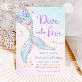 Duik in Vijf Zeemeermin 5e Verjaardagsfeestje Kaart