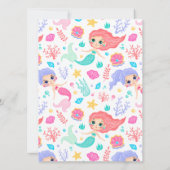 Duik in Vijf Zeemeermin 5e Verjaardagsfeestje Kaart (Achterkant)