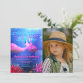 Duik in Vijf - Zeemeermin met fotolandschap Kaart (Staand voorkant)