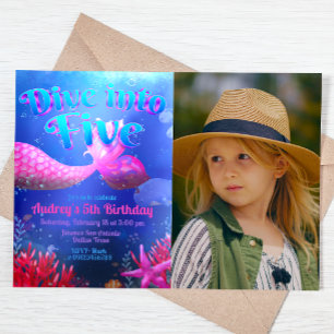 Duik in Vijf - Zeemeermin met fotolandschap Kaart