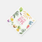 Duik in Vijf Zwembad Verjaardagsfeestje Servet (Hoek)