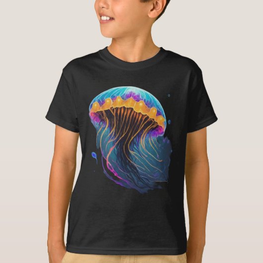 Duik in Wonder: Bioluminescent Dreams T-shirt (Voorkant)