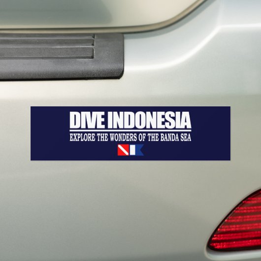 Duik Indonesië Bumpersticker (Op auto)