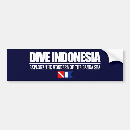 Duik Indonesië Bumpersticker (Voorkant)