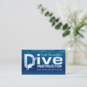Duik instructeur - Scuba coach Visitekaartje (Staand voorkant)