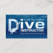 Duik instructeur - Scuba coach Visitekaartje (Voorkant)