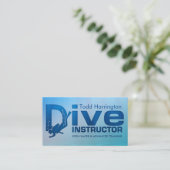 Duik instructeur - Scuba coach Visitekaartje (Staand voorkant)
