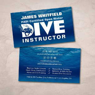 Duik instructeur - Scuba coach Visitekaartje