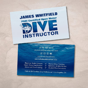 Duik instructeur - Scuba coach Visitekaartje