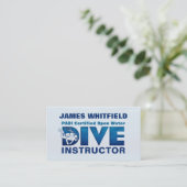 Duik instructeur - Scuba coach Visitekaartje (Staand voorkant)