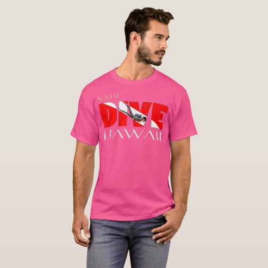 Duik Kauai Hawaii Duiken Snorkelen T-shirt (Voorkant volledig)