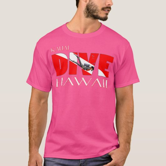 Duik Kauai Hawaii Duiken Snorkelen T-shirt (Voorkant)