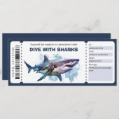 Duik met Sharks Ticket Cadeaubon Kaart (Voorkant / Achterkant)