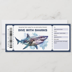 Duik met Sharks Ticket Cadeaubon Kaart