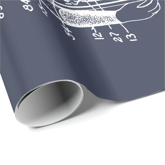Duik naar beneden. Blauwdruk Cadeaupapier (Rol Hoek)