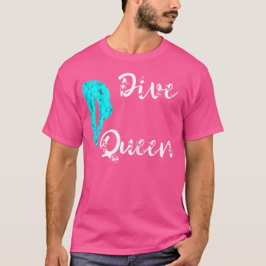 Duik Queen Springboard duikplatform duikplank T-shirt (Voorkant)