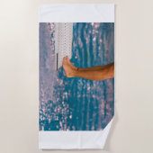 duik van duikplank strandlaken (Voorkant)