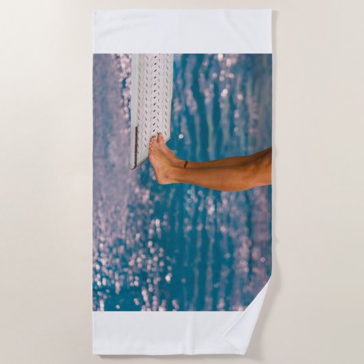 duik van duikplank strandlaken (Voorkant)