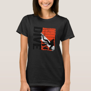 Duik Vintage Duiker Onderwater Duik Vlag Scubaduik T-shirt