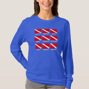 Duik Vlaggen van de Wereld T-shirt