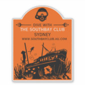 duikclub voor scheepswrakken sticker (Voorkant)