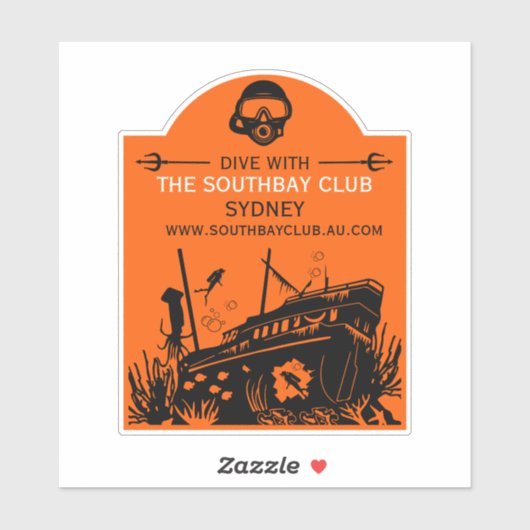 duikclub voor scheepswrakken sticker (Vel)