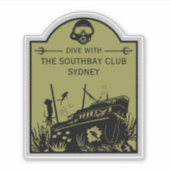 duikclub voor scheepswrakken sticker (Voorkant)
