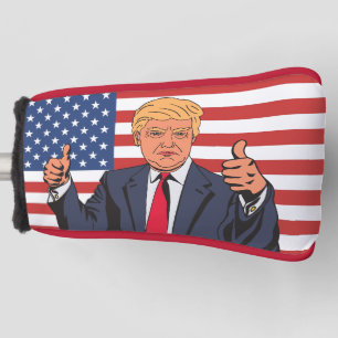 DUIKELDAAR TRUMP DUIM OMHOOG GOLF HOOFDHOES GOLFHEADCOVER