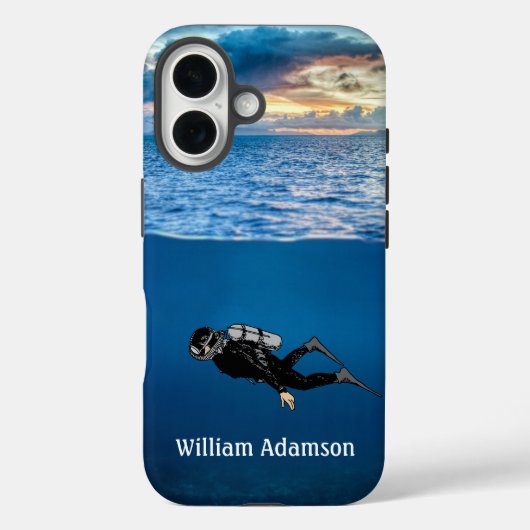 Duiken bij zonsondergang personaliseren Case-Mate iPhone case (Achterkant)