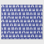 Duiken Blauw en Wit Patroon Cadeaupapier (Vlak)
